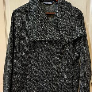 Lands' End Women’s Waterfall Sweater Fleece Jacket Size Petite Large 14/16